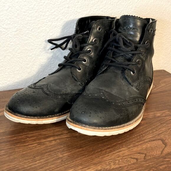 Crevo Mens Boardwalk Lace Up Casual Boots Ankle‎ leather shoe - Picture 2 of 5